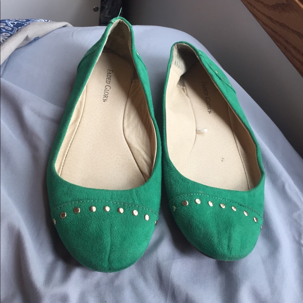 Faded Glory Green Flats